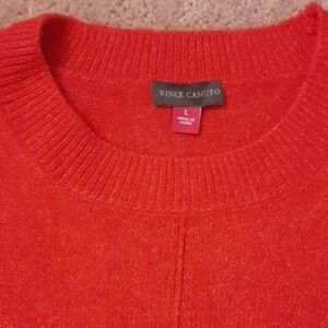 Vince Camuto Orange Sweater Size Large